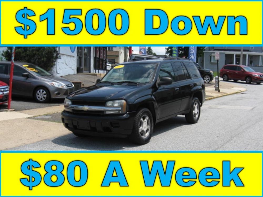 2007 Black /Gray Chevrolet TrailBlazer LS1 4WD (1GNDT13S972) with an 4.2L L6 DOHC 24V engine, 4-Speed Automatic Overdrive transmission, located at 577 Chester Pike, Prospect Park, PA, 19076, (610) 237-1015, 39.886154, -75.302338 - Photo #0