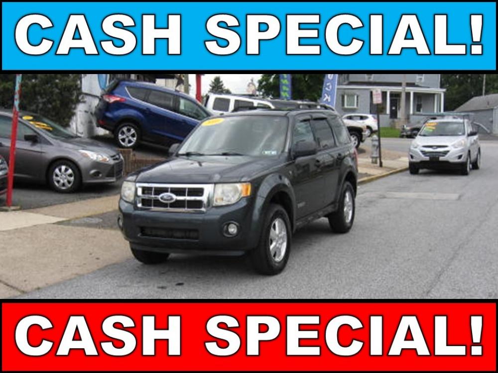 2008 Blue /Gray Ford Escape XLT 4WD V6 (1FMCU93198K) with an 3.0L V6 DOHC 24V engine, 4-Speed Automatic Overdrive transmission, located at 577 Chester Pike, Prospect Park, PA, 19076, (610) 237-1015, 39.886154, -75.302338 - Photo #0