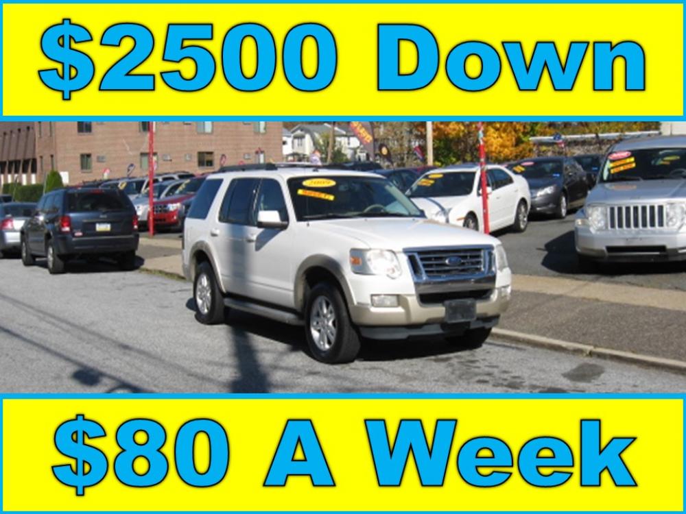 2009 White /Tan Ford Explorer Eddie Bauer 4.0L 4WD (1FMEU74E99U) with an 4.0L V6 SOHC 16V engine, 5-Speed Automatic transmission, located at 577 Chester Pike, Prospect Park, PA, 19076, (610) 237-1015, 39.886154, -75.302338 - Photo #0