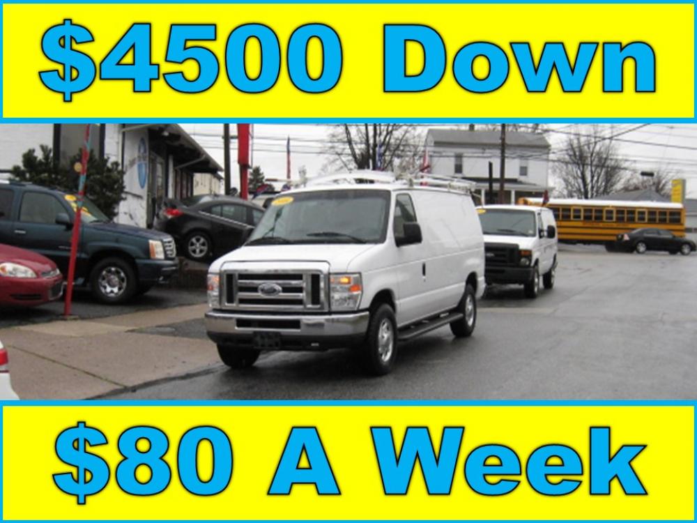 2014 White /Gray Ford E-Series Van E-250 (1FTNE2EW1ED) with an 4.6L V8 SOHC 16V engine, 4-Speed Automatic transmission, located at 577 Chester Pike, Prospect Park, PA, 19076, (610) 237-1015, 39.886154, -75.302338 - Photo #0