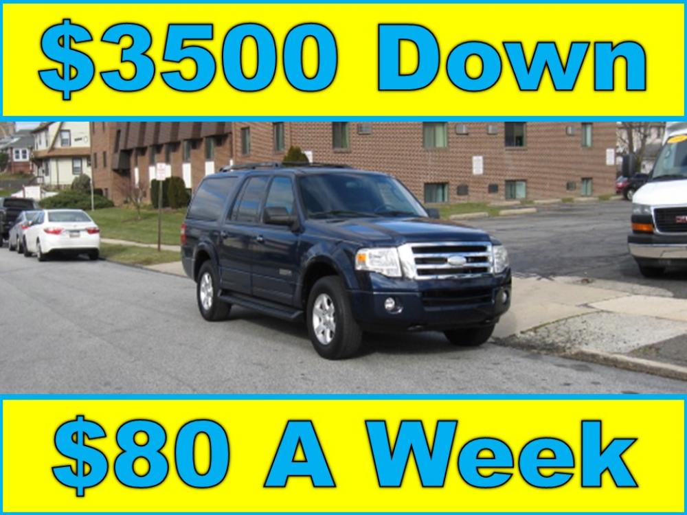 2008 Blue /Black Ford Expedition EL XLT 4WD (1FMFK16598L) with an 5.4L V8 SOHC 16V engine, 6-Speed Automatic Overdrive transmission, located at 577 Chester Pike, Prospect Park, PA, 19076, (610) 237-1015, 39.886154, -75.302338 - 08 Ford Expedition EL XLT: 3rd row seating, 4x4, trailer hitch, runs EXCELLENT! This vehicle comes inspected and has been given a bumper to bumper safety check. It is very clean, reliable, and well maintained. We offer a unique pay plan that is known for being the easiest and fastest financing op - Photo #0