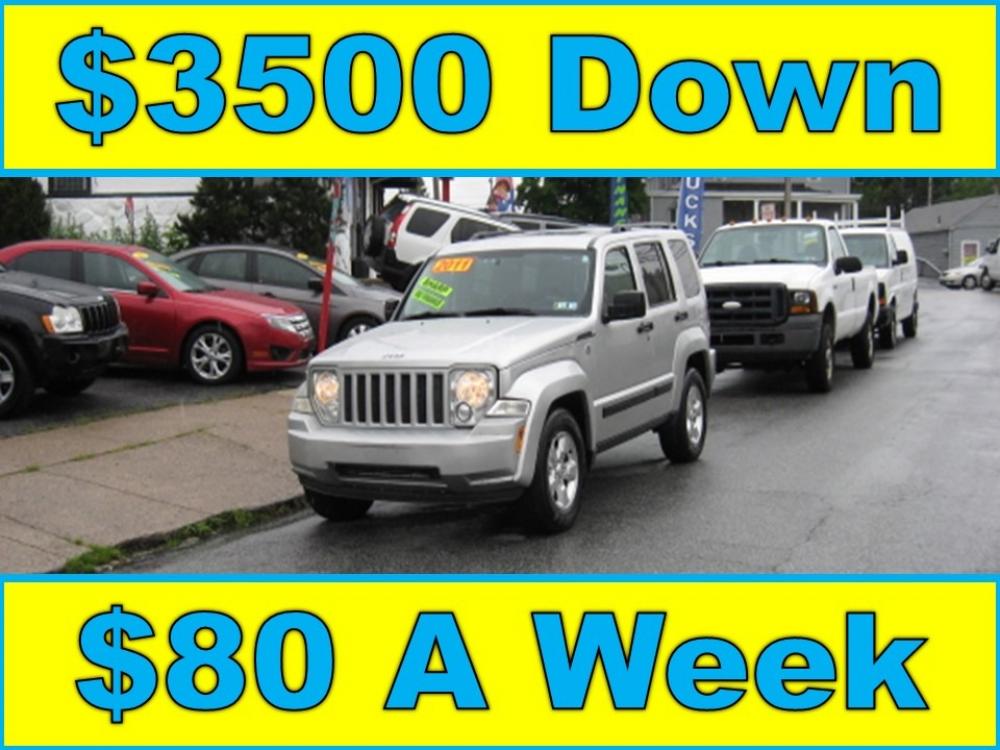 2011 Silver /Gray Jeep Liberty Sport 4WD (1J4PN2GK3BW) with an 3.7L V6 SOHC 12V engine, 4-Speed Automatic transmission, located at 577 Chester Pike, Prospect Park, PA, 19076, (610) 237-1015, 39.886154, -75.302338 - Photo #0