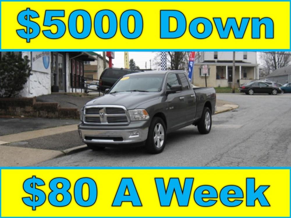 2010 Gray /Gray Dodge Ram 1500 Laramie Quad Cab 4WD (1D7RV1GT5AS) with an 5.7L V8 OHV 16V engine, 5-Speed Automatic transmission, located at 577 Chester Pike, Prospect Park, PA, 19076, (610) 237-1015, 39.886154, -75.302338 - Photo #0