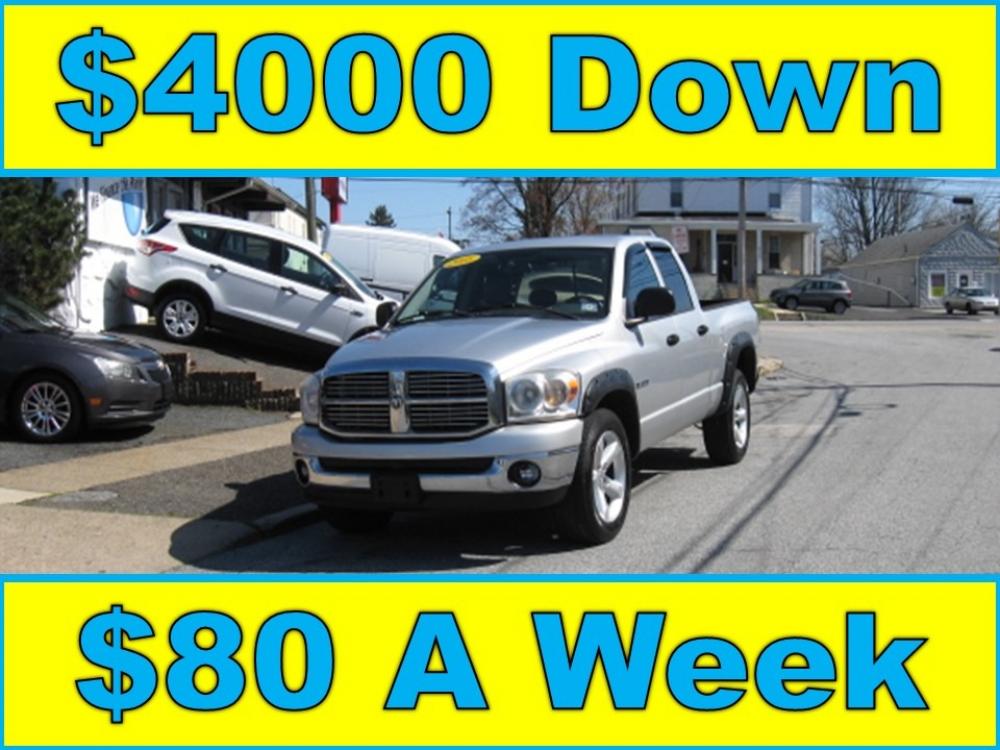 2008 Silver /Gray Dodge Ram 1500 Quad Cab (1D7HA18278S) with an 5.7L V8 OHV 16V engine, Automatic transmission, located at 577 Chester Pike, Prospect Park, PA, 19076, (610) 237-1015, 39.886154, -75.302338 - Photo #0