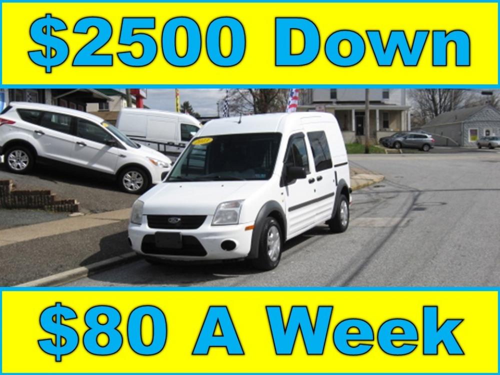 2013 White /Gray Ford Transit Connect XLT (NM0LS6BN0DT) with an 2.0L L4 DOHC 16V engine, 4-Speed Automatic transmission, located at 577 Chester Pike, Prospect Park, PA, 19076, (610) 237-1015, 39.886154, -75.302338 - Photo #0