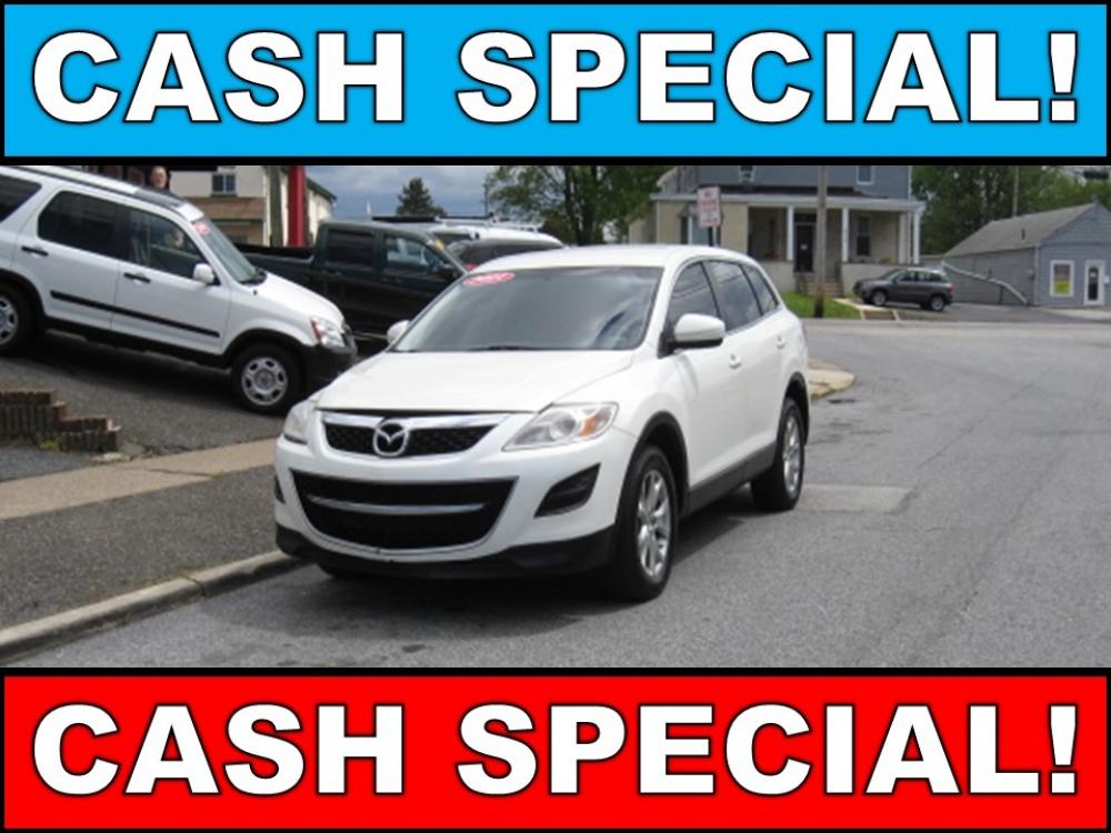 2011 White /Gray Mazda CX-9 Sport AWD (JM3TB3BV5B0) with an 3.7L V6 DOHC 24V engine, 6-Speed Automatic transmission, located at 577 Chester Pike, Prospect Park, PA, 19076, (610) 237-1015, 39.886154, -75.302338 - Photo #0