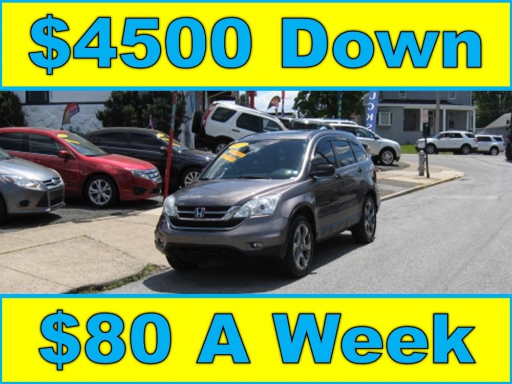 2011 Gray /Tan Honda CR-V EX 4WD (5J6RE4H59BL) with an 2.4L L4 DOHC 16V engine, 5-Speed Automatic transmission, located at 577 Chester Pike, Prospect Park, PA, 19076, (610) 237-1015, 39.886154, -75.302338 - Photo #0
