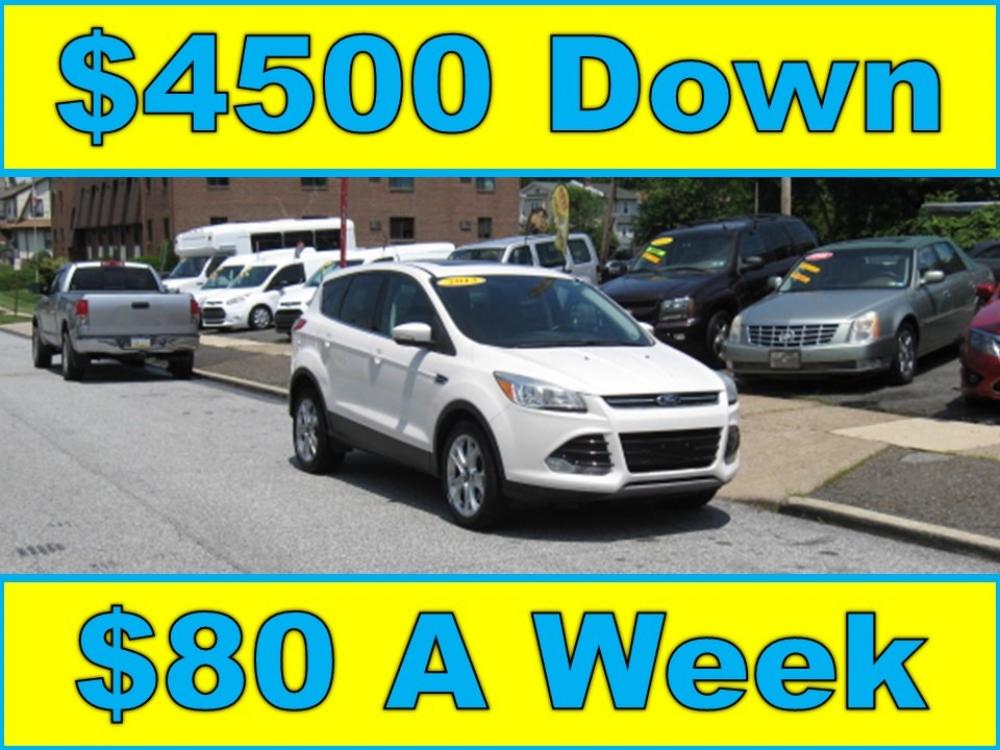 2013 White /Black Ford Escape SEL 4WD (BL) with an 2.0L L4 DOHC 16V engine, 6-Speed Automatic transmission, located at 577 Chester Pike, Prospect Park, PA, 19076, (610) 237-1015, 39.886154, -75.302338 - Photo #0