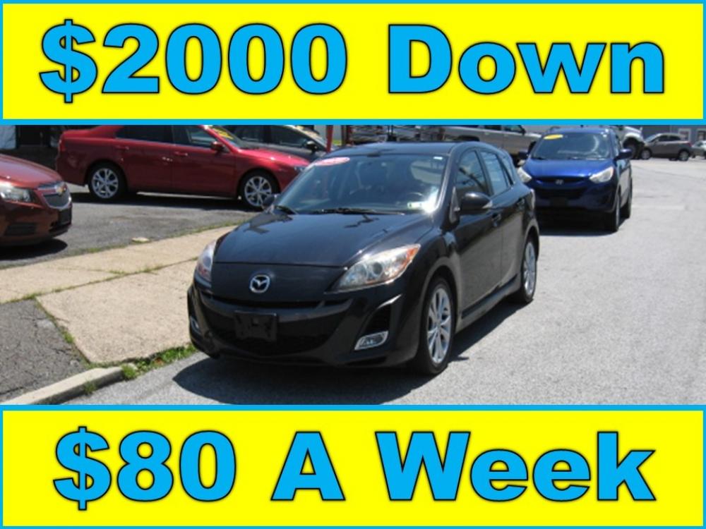 2010 Black /Gray Mazda MAZDA3 s Grand Touring 5-Door (JM1BL1H59A1) with an 2.5L L4 DOHC 16V engine, Automatic transmission, located at 577 Chester Pike, Prospect Park, PA, 19076, (610) 237-1015, 39.886154, -75.302338 - Photo #0