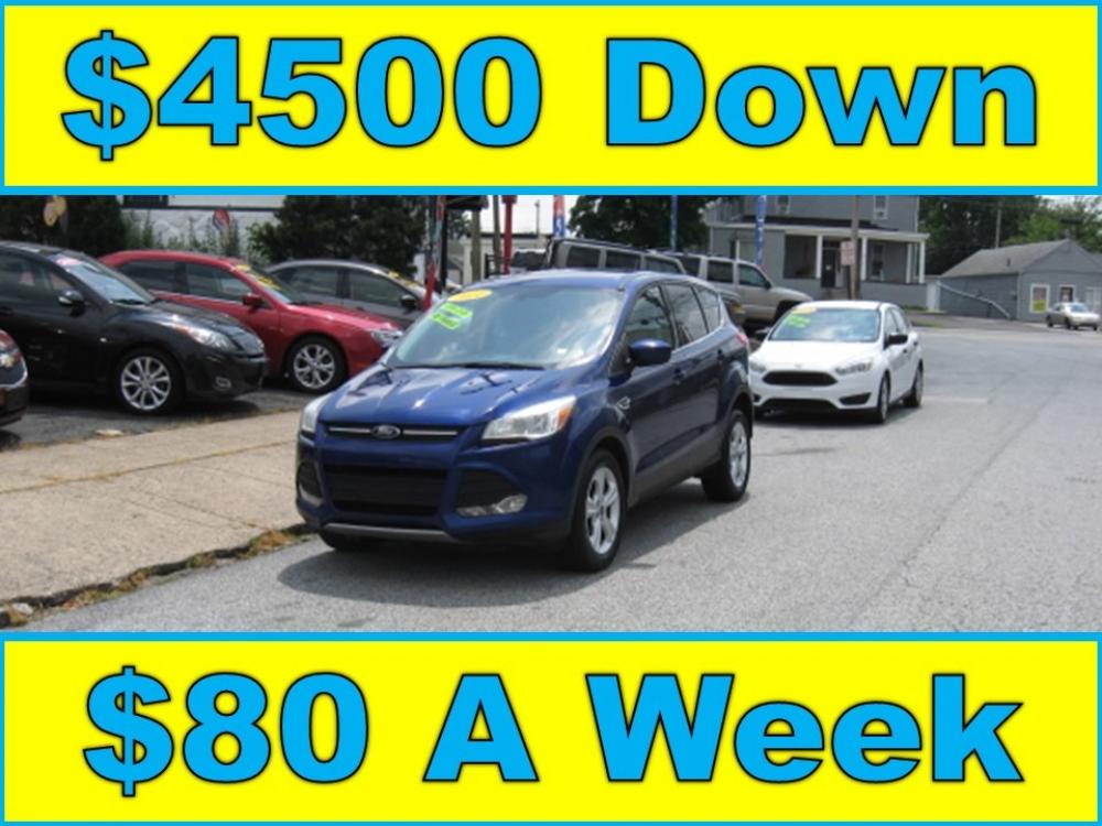 2014 Blue /Gray Ford Escape SE FWD (1FMCU0GX3EU) with an 1.6L L4 DOHC 16V engine, 6-Speed Automatic transmission, located at 577 Chester Pike, Prospect Park, PA, 19076, (610) 237-1015, 39.886154, -75.302338 - Photo #0
