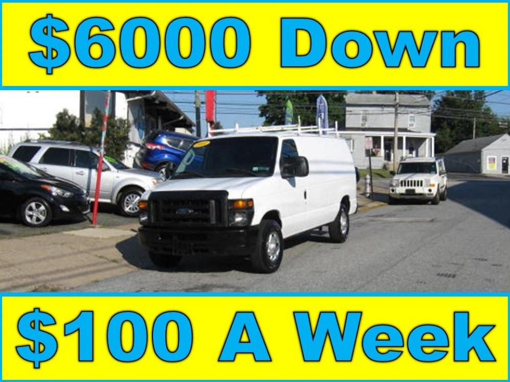 2011 White /Gray Ford E-Series Van E-250 (1FTNE2EW8BD) with an 4.6L V8 SOHC 16V engine, 4-Speed Automatic transmission, located at 577 Chester Pike, Prospect Park, PA, 19076, (610) 237-1015, 39.886154, -75.302338 - Photo #0
