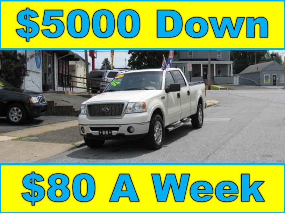 2007 White /Tan Ford F-150 Lariat SuperCrew (1FTPW14V97F) with an 5.4L V8 SOHC 24V FFV engine, 4-Speed Automatic Overdrive transmission, located at 577 Chester Pike, Prospect Park, PA, 19076, (610) 237-1015, 39.886154, -75.302338 - Photo #0