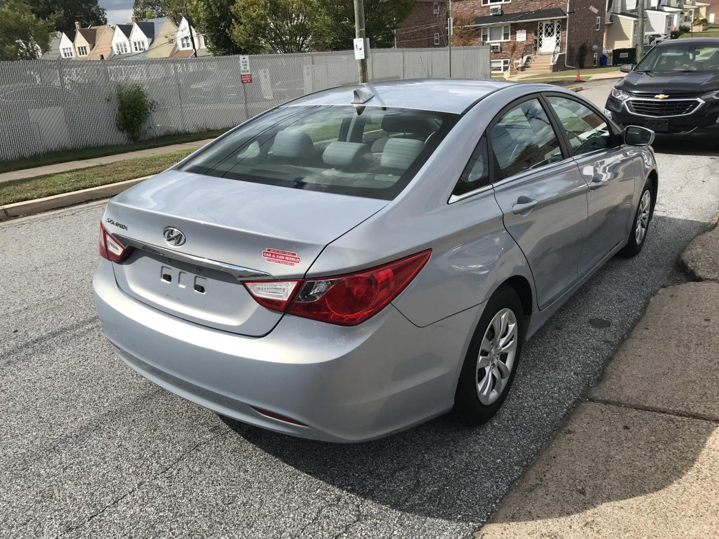 2011 Blue /Tan Hyundai Sonata GLS (5NPEB4AC7BH) with an 2.4L L4 DOHC 16V engine, 5-Speed Manual transmission, located at 577 Chester Pike, Prospect Park, PA, 19076, (610) 237-1015, 39.886154, -75.302338 - Photo#2