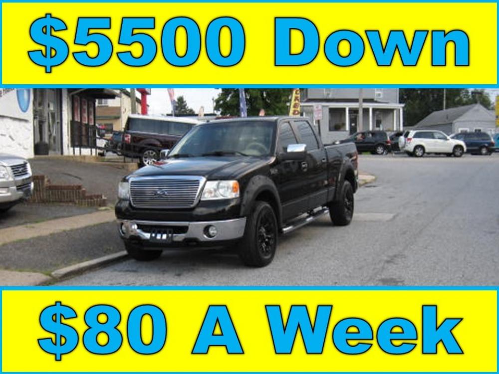 2007 Black /Tan Ford F-150 Lariat SuperCrew (1FTPW14VX7F) with an 5.4L V8 SOHC 24V FFV engine, 4-Speed Automatic Overdrive transmission, located at 577 Chester Pike, Prospect Park, PA, 19076, (610) 237-1015, 39.886154, -75.302338 - Photo #0