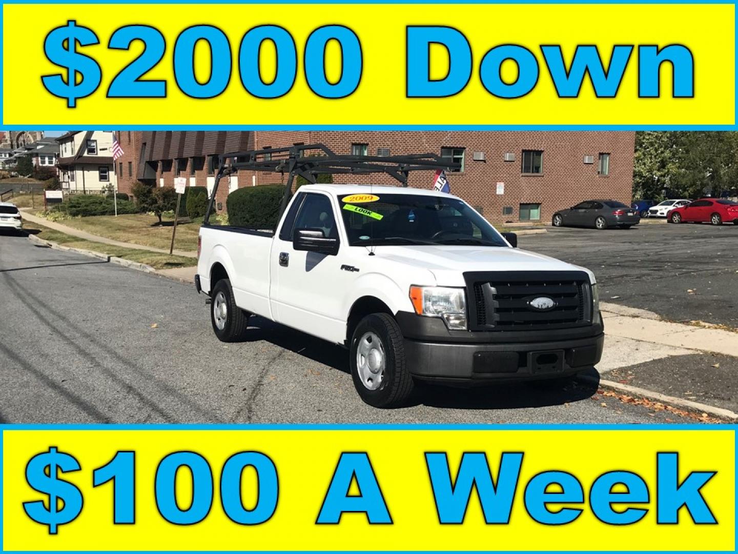 2009 White /Gray Ford F-150 XL (1FTRF12W79K) with an 4.6L V8 SOHC 16V engine, Automatic transmission, located at 577 Chester Pike, Prospect Park, PA, 19076, (610) 237-1015, 39.886154, -75.302338 - 09 Ford F150: 8 foot bed, ladder racks, automatic, trailer hitch, runs EXCELLENT! This vehicle comes inspected and has been given a bumper to bumper safety check. It is very clean, reliable, and well maintained. We offer a unique pay plan that is known for being the easiest and fastest financing - Photo#0
