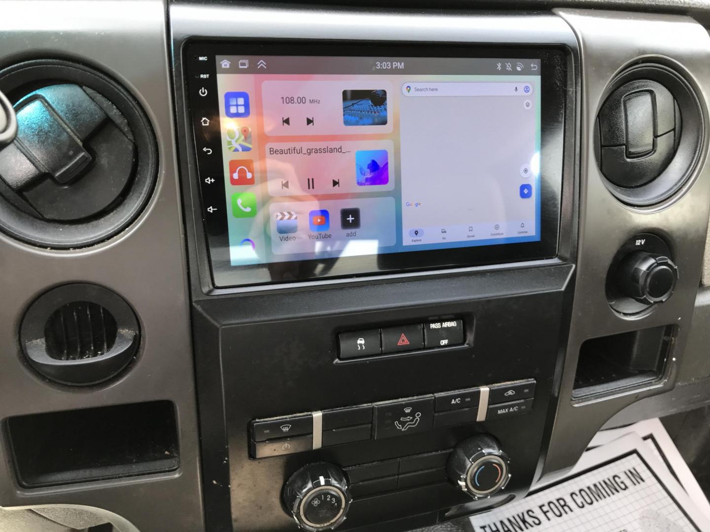 2009 White /Gray Ford F-150 XL (1FTRF12W79K) with an 4.6L V8 SOHC 16V engine, Automatic transmission, located at 577 Chester Pike, Prospect Park, PA, 19076, (610) 237-1015, 39.886154, -75.302338 - 09 Ford F150: 8 foot bed, ladder racks, android screen radio, new PA inspection, automatic, trailer hitch, runs EXCELLENT! - Photo#10