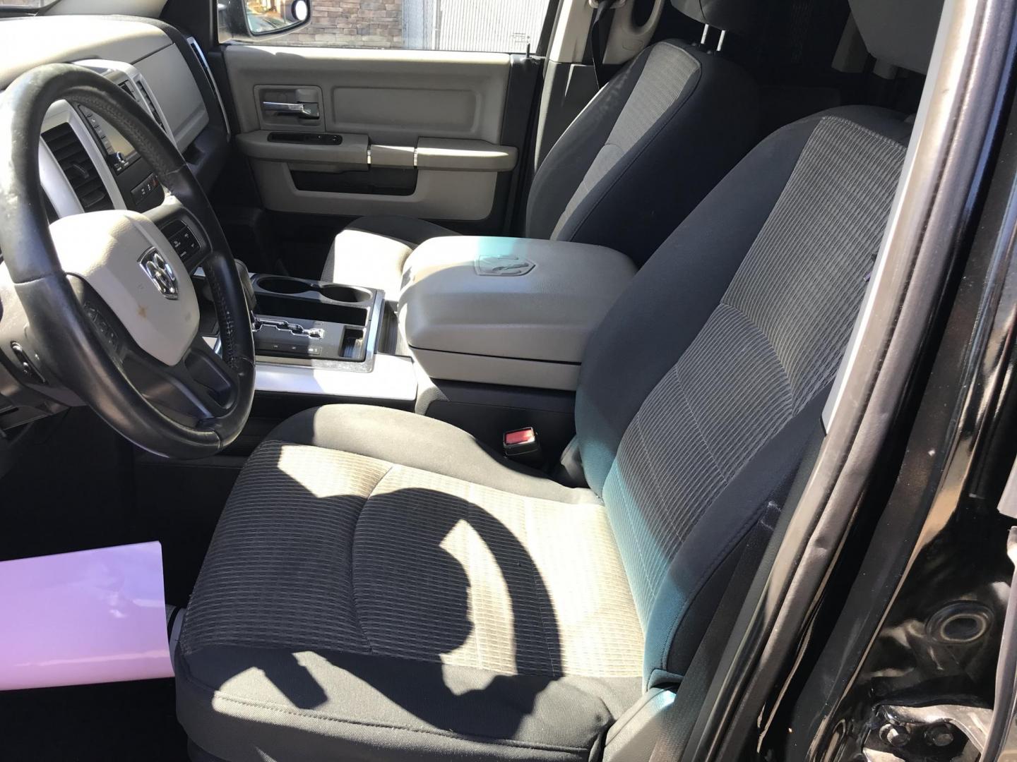 2012 Black /Tan Dodge Ram 1500 SLT Quad Cab 4WD (1C6RD7GT9CS) with an 5.7L V8 OHV 16V engine, 5-Speed Automatic transmission, located at 577 Chester Pike, Prospect Park, PA, 19076, (610) 237-1015, 39.886154, -75.302338 - Photo#11