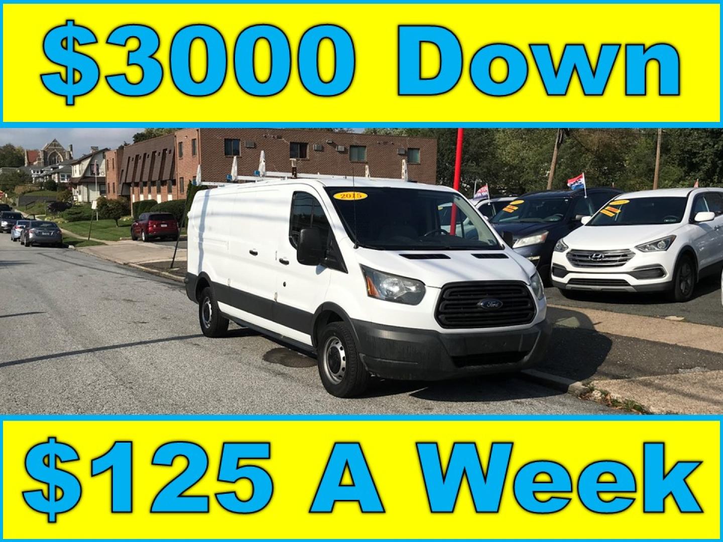 2015 White /Gray Ford Transit 150 Van Low Roof 60/40 Pass. 148-in. WB (1FTNE9ZM7FK) with an 3.7L V6 DOHC 24V engine, 6-Speed Automatic transmission, located at 577 Chester Pike, Prospect Park, PA, 19076, (610) 237-1015, 39.886154, -75.302338 - 15 Ford Transit 150: Ladder racks, multiple pieces of shelving, partition, brand new inspection, runs LIKE NEW! This vehicle comes inspected and has been given a bumper to bumper safety check. It is very clean, reliable, and well maintained. We offer a unique pay plan that is known for being the- Photo#0