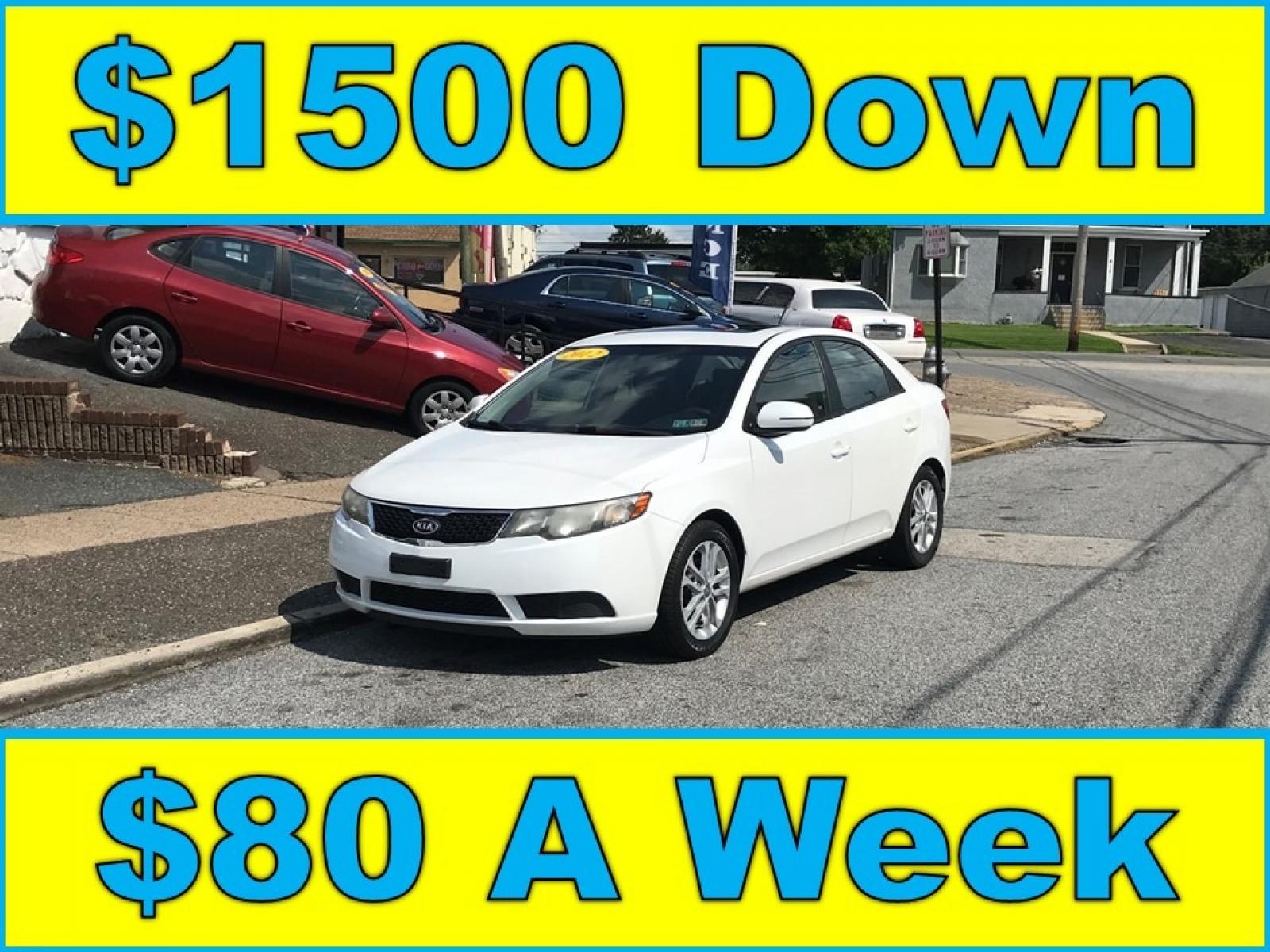 2012 White /Gray Kia Forte EX (KNAFU4A2XC5) with an 2.0L L4 DOHC 16V engine, Automatic transmission, located at 577 Chester Pike, Prospect Park, PA, 19076, (610) 237-1015, 39.886154, -75.302338 - Photo #3