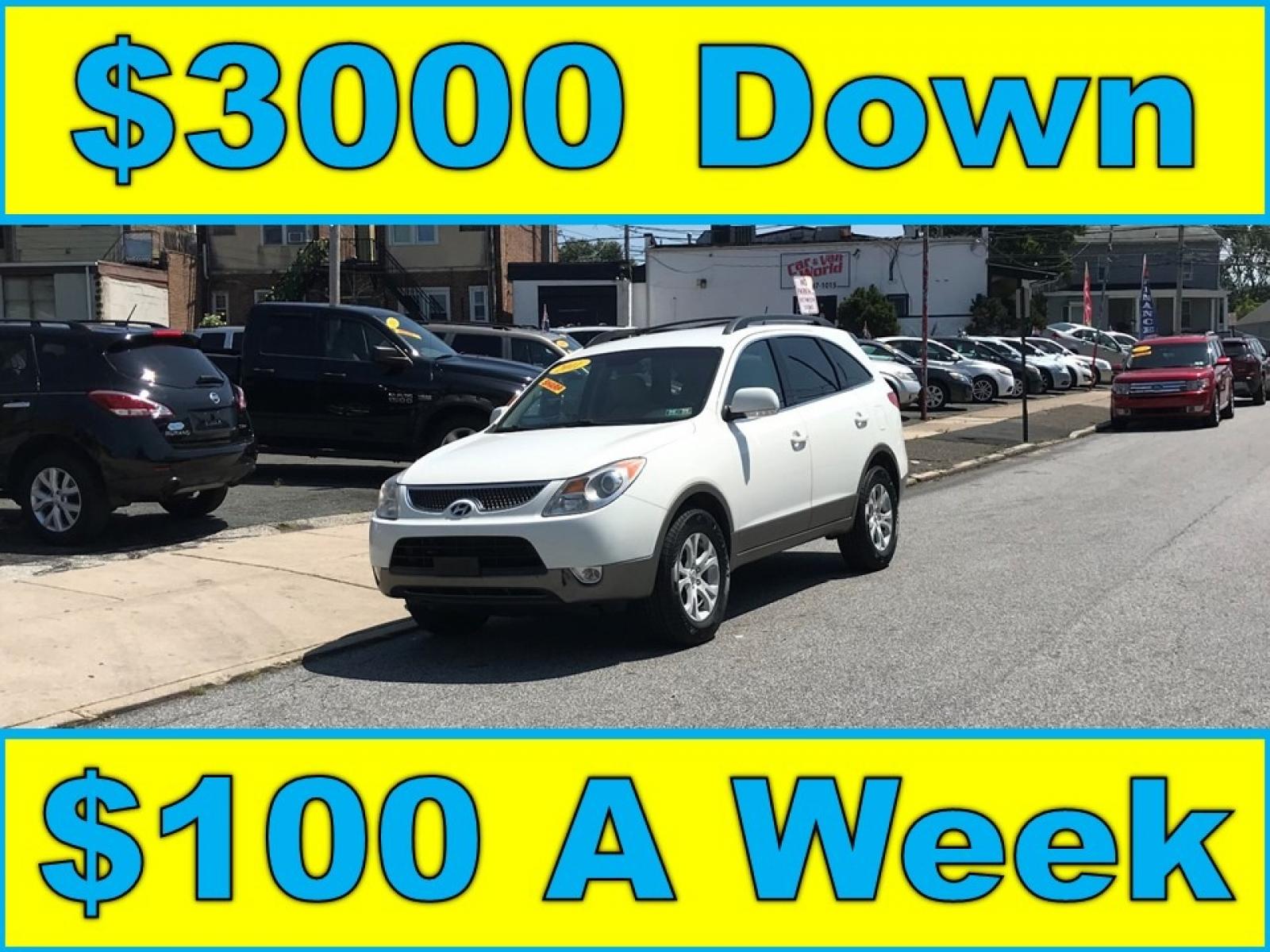 2011 White /Tan Hyundai Veracruz GLS (KM8NU4CC4BU) with an 3.8L V6 DOHC 24V engine, 6-Speed Automatic transmission, located at 577 Chester Pike, Prospect Park, PA, 19076, (610) 237-1015, 39.886154, -75.302338 - 11 Hyundai Veracruz GLS: 8/24 PA inspection, SUPER clean, runs LIKE NEW! This vehicle comes inspected and has been given a bumper to bumper safety check. It is very clean, reliable, and well maintained. We offer a unique pay plan that is known for being the easiest and fastest financing option in - Photo #0