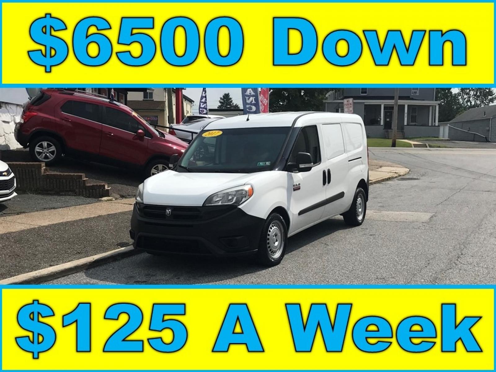 2017 White /Gray RAM ProMaster City Wagon (ZFBERFAB3H6) with an 2.4L L4 engine, 9A transmission, located at 577 Chester Pike, Prospect Park, PA, 19076, (610) 237-1015, 39.886154, -75.302338 - 17 Ram Promaster City Cargo Van: only 131k miles, backup camera, shelving, partition, looks and runs like new, FLEET MAINTAINED CARGO VAN! This vehicle comes inspected and has been given a bumper to bumper safety check. It is very clean, reliable, and well maintained. We offer a unique pay plan t - Photo #0