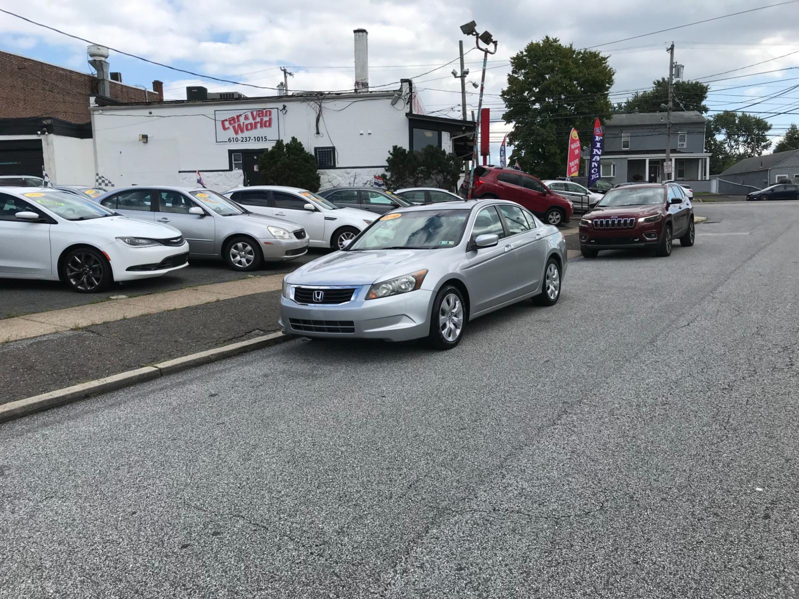 2010 Silver /Gray Honda Accord EX Sedan AT (1HGCP2F76AA) with an 2.4L L4 DOHC 16V engine, 5-Speed Automatic transmission, located at 577 Chester Pike, Prospect Park, PA, 19076, (610) 237-1015, 39.886154, -75.302338 - Photo #1