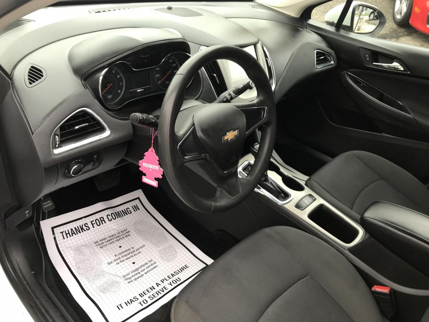 2018 White /Gray Chevrolet Cruze LS Auto (1G1BC5SM9J7) with an 1.4L L4 DOHC 16V TURBO engine, 6A transmission, located at 577 Chester Pike, Prospect Park, PA, 19076, (610) 237-1015, 39.886154, -75.302338 - 18 Chevy Cruze: Backup camera, great on gas, SUPER clean, runs LIKE NEW! This vehicle comes inspected and has been given a bumper to bumper safety check. It is very clean, reliable, and well maintained. We offer a unique pay plan that is known for being the easiest and fastest financing option in - Photo#9