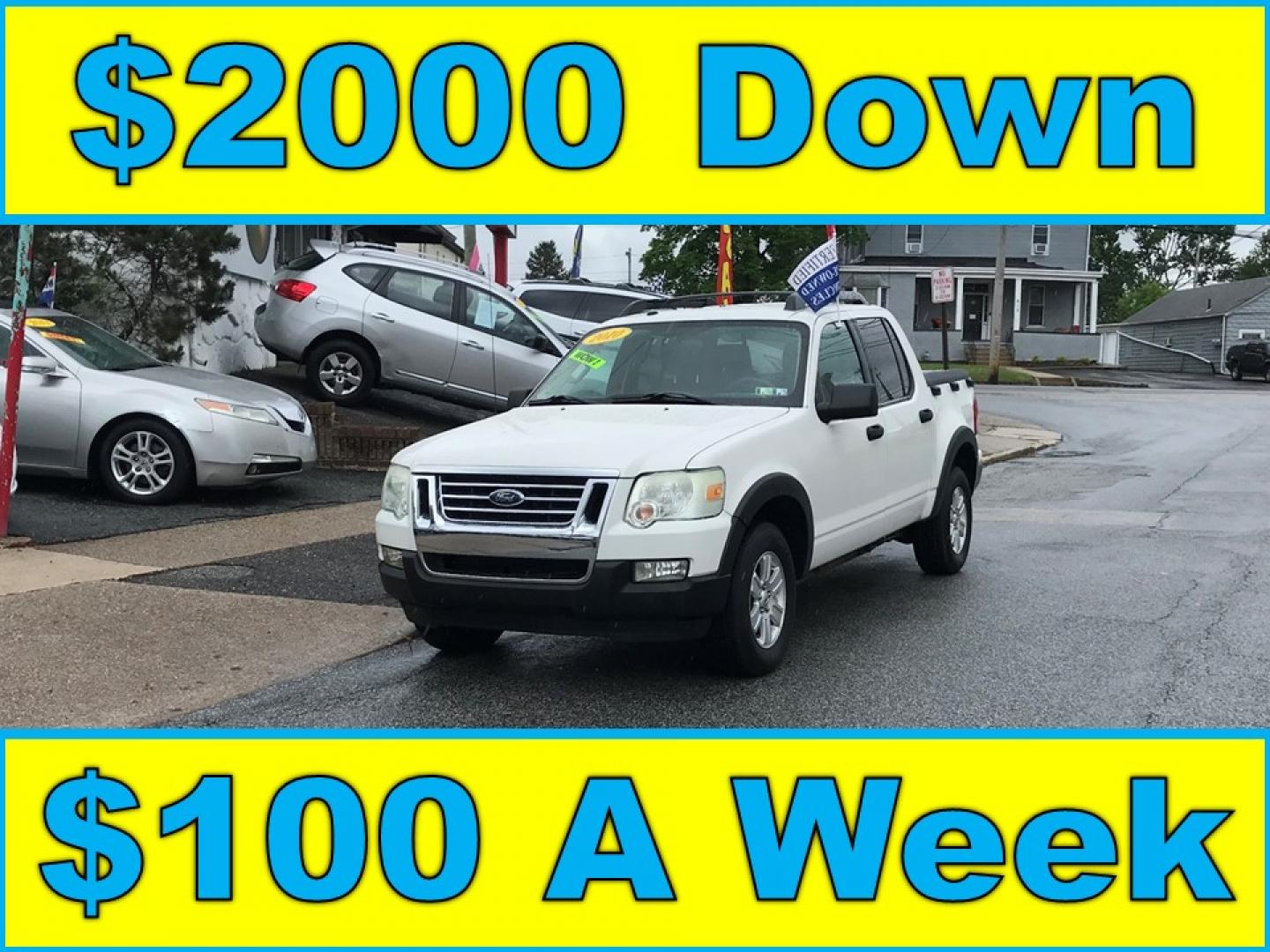 2010 White /Gray Ford Explorer Sport Trac XLT (1FMEU5BE9AU) with an 4.0 V6 engine, Automatic transmission, located at 577 Chester Pike, Prospect Park, PA, 19076, (610) 237-1015, 39.886154, -75.302338 - 2010 Ford Explorer Sport Trac XLT: 4x4, new PA inspection, SUPER clean, runs LIKE NEW! This vehicle comes inspected and has been given a bumper to bumper safety check. It is very clean, reliable, and well maintained. We offer a unique pay plan that is known for being the easiest and fastest finan - Photo#0