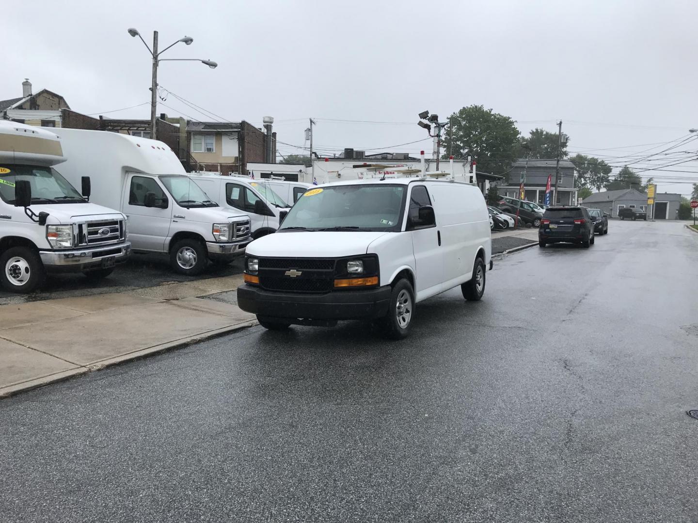 2013 White /Gray Chevrolet Express 1500 (1GCSGAFX2D1) with an 4.3 V6 engine, Automatic transmission, located at 577 Chester Pike, Prospect Park, PA, 19076, (610) 237-1015, 39.886154, -75.302338 - Photo#1