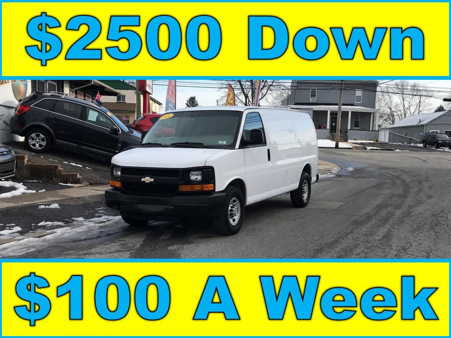 2012 White /Gray Chevrolet Express 2500 (1GCWGFCA8C1) with an 4.8 V8 engine, Automatic transmission, located at 577 Chester Pike, Prospect Park, PA, 19076, (610) 237-1015, 39.886154, -75.302338 - 2012 Chevrolet Express 2500 Cargo Van: new PA inspection, partition, no rear or side windows, runs LIKE NEW! This vehicle comes inspected and has been given a bumper to bumper safety check. It is very clean, reliable, and well maintained. We offer a unique pay plan that is known for being the eas - Photo#0