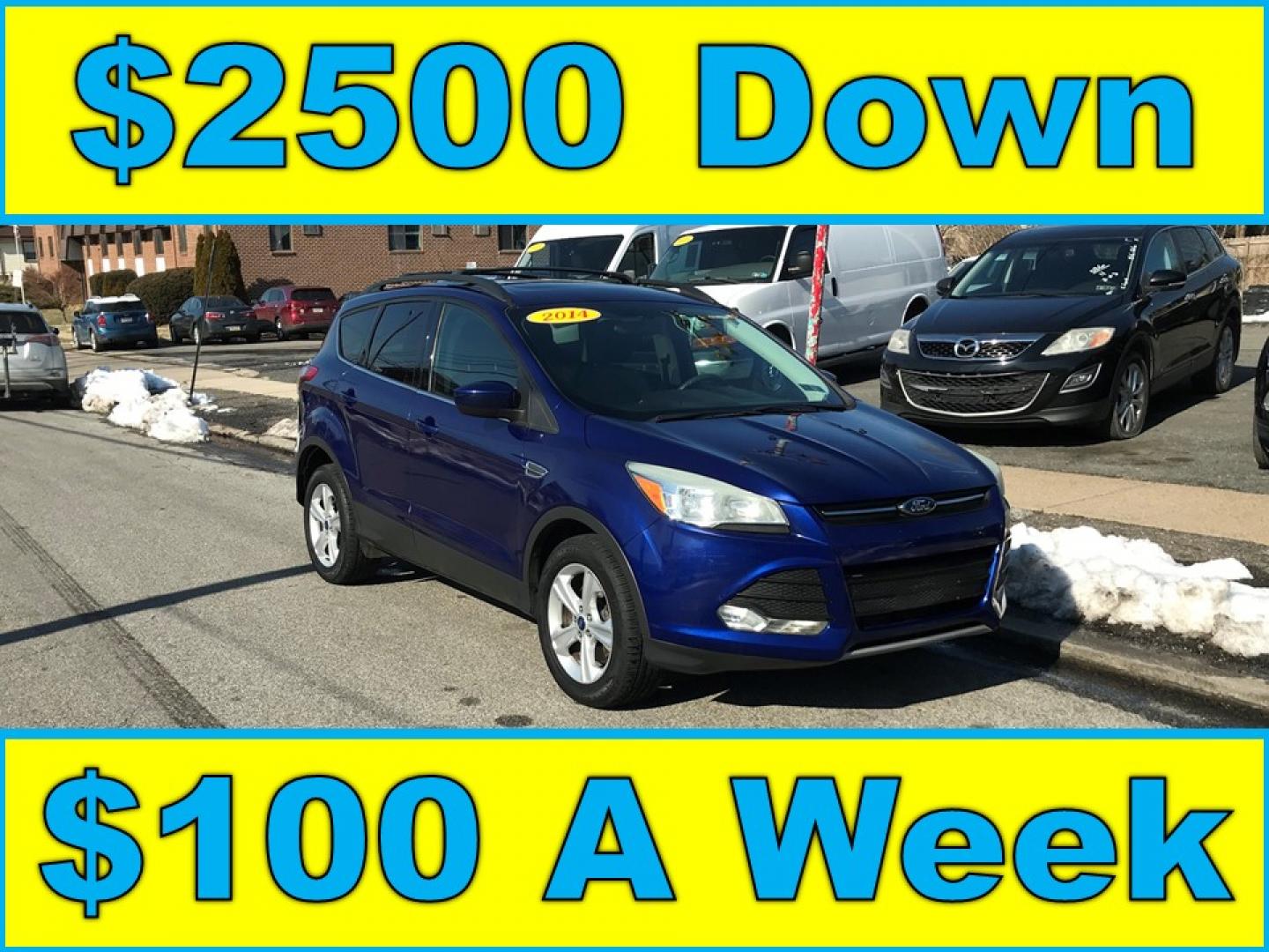 2014 Blue /Gray Ford Escape SE (1FMCU9G94EU) with an 2.0 V4 engine, Automatic transmission, located at 577 Chester Pike, Prospect Park, PA, 19076, (610) 237-1015, 39.886154, -75.302338 - Photo#0