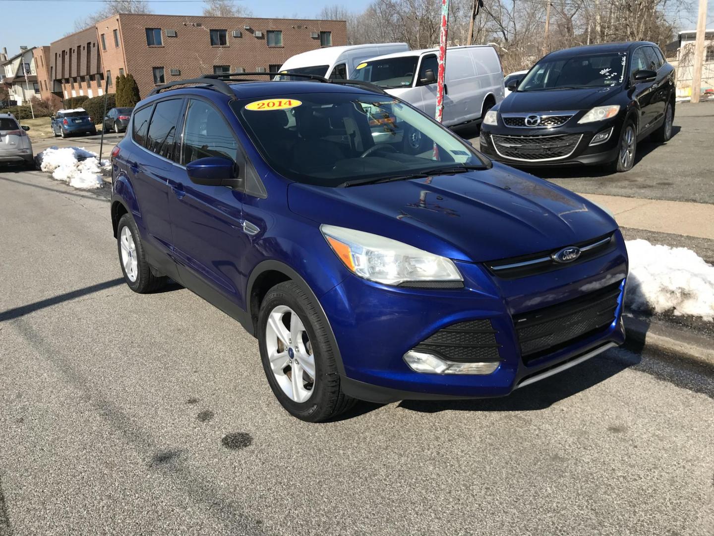 2014 Blue /Gray Ford Escape SE (1FMCU9G94EU) with an 2.0 V4 engine, Automatic transmission, located at 577 Chester Pike, Prospect Park, PA, 19076, (610) 237-1015, 39.886154, -75.302338 - Photo#2