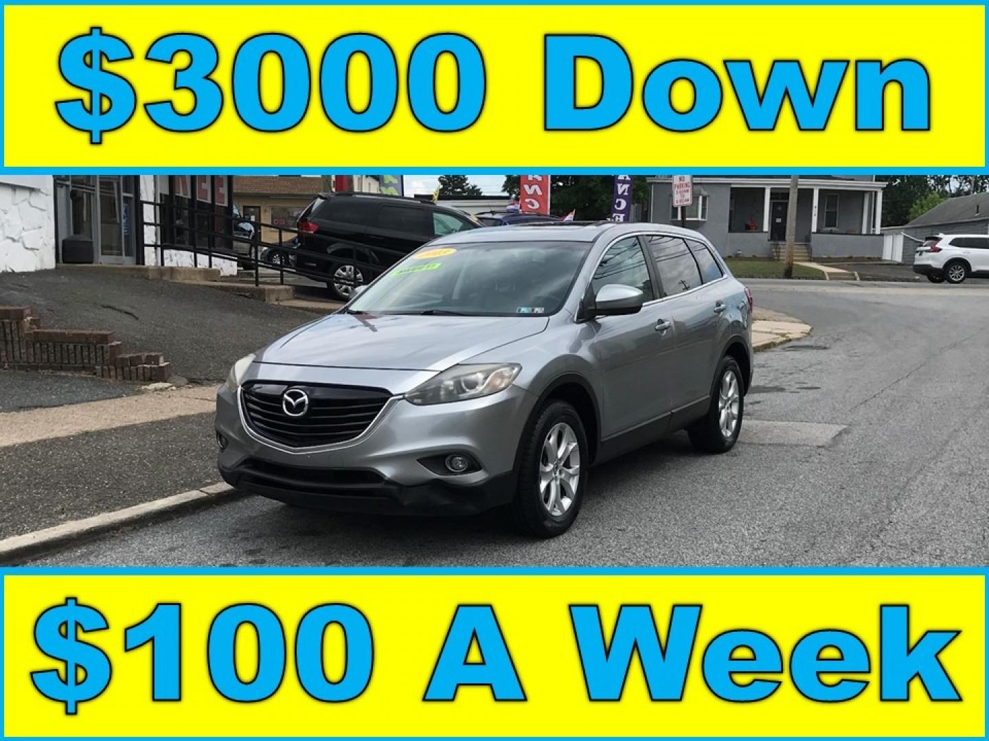 2013 Silver /Black Mazda CX-9 Touring (JM3TB3CV6D0) with an 3.7 V6 engine, Automatic transmission, located at 577 Chester Pike, Prospect Park, PA, 19076, (610) 237-1015, 39.886154, -75.302338 - Photo#0