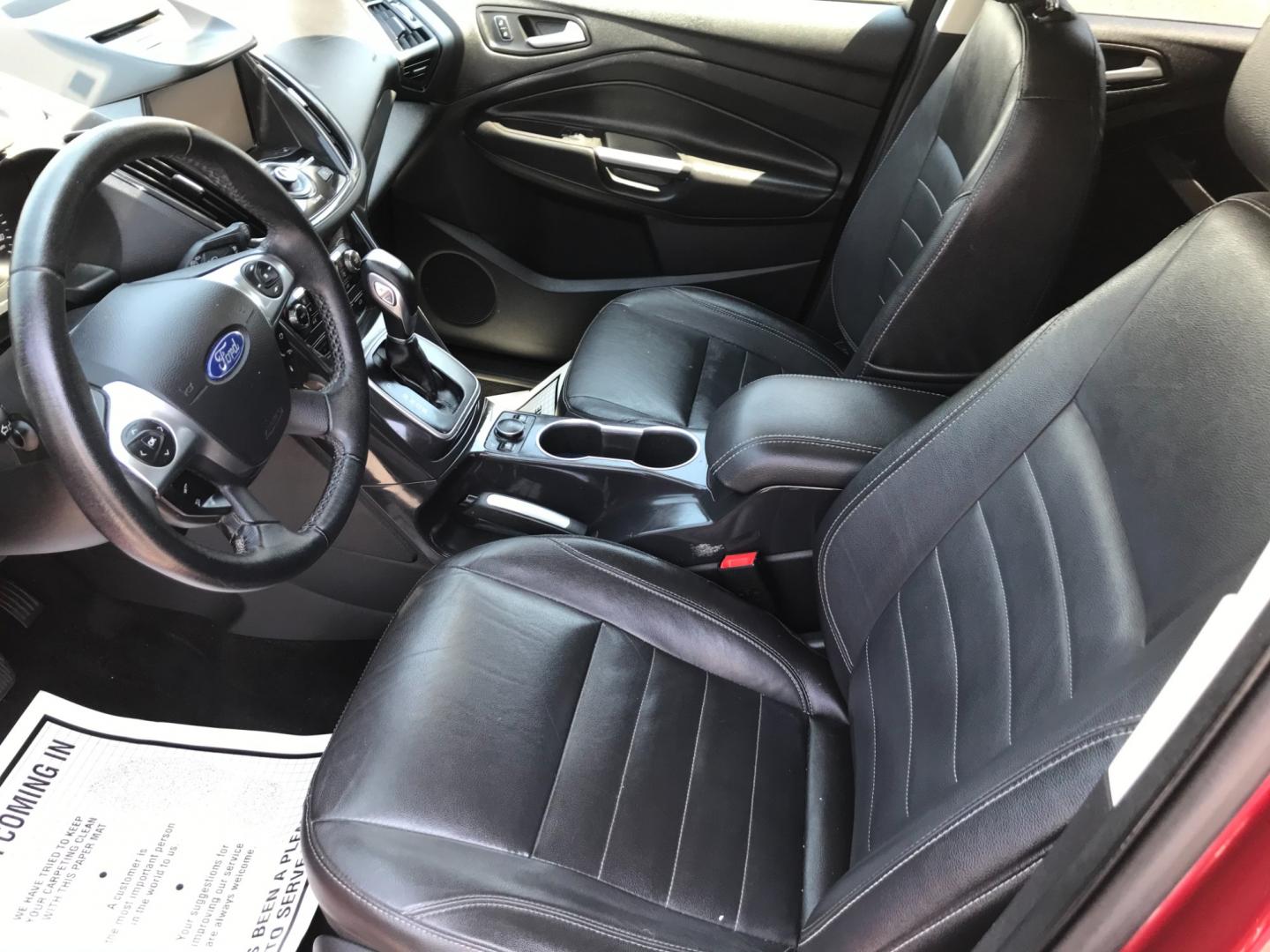 2014 Red /Gray Ford Escape Titanium (1FMCU9J99EU) with an 2.0 V4 engine, Automatic transmission, located at 577 Chester Pike, Prospect Park, PA, 19076, (610) 237-1015, 39.886154, -75.302338 - Photo#11
