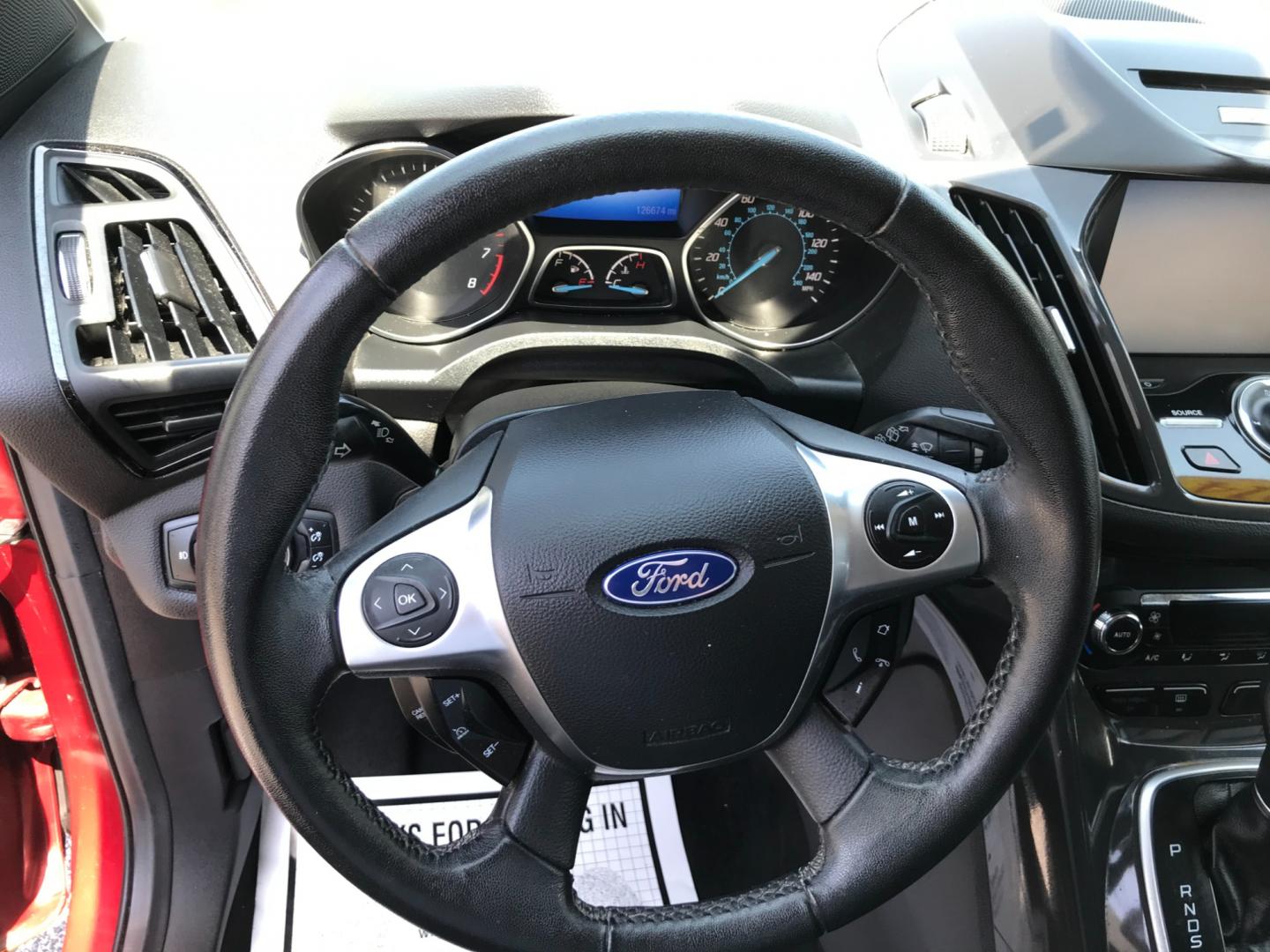 2014 Red /Gray Ford Escape Titanium (1FMCU9J99EU) with an 2.0 V4 engine, Automatic transmission, located at 577 Chester Pike, Prospect Park, PA, 19076, (610) 237-1015, 39.886154, -75.302338 - Photo#12
