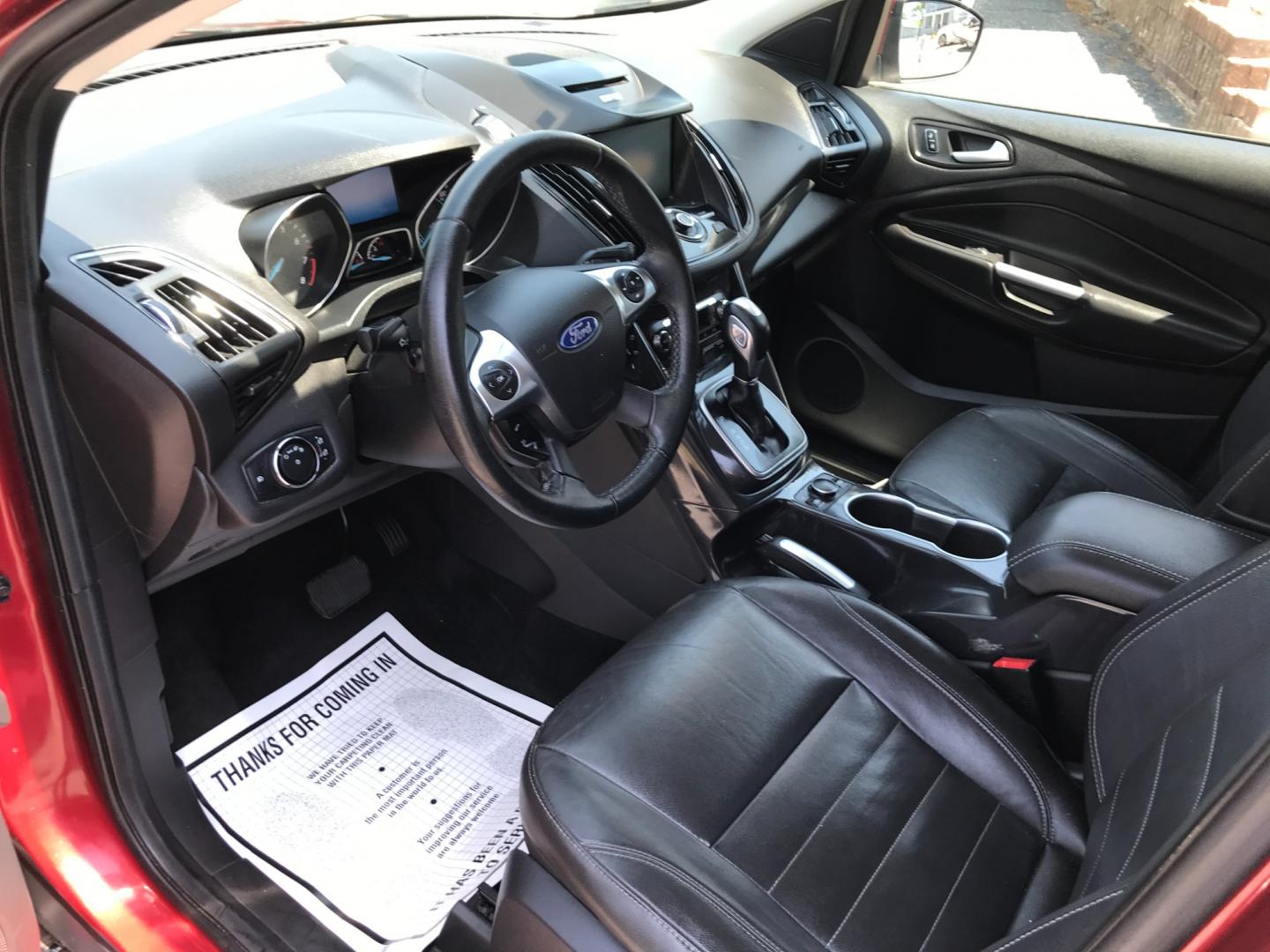 2014 Red /Gray Ford Escape Titanium (1FMCU9J99EU) with an 2.0 V4 engine, Automatic transmission, located at 577 Chester Pike, Prospect Park, PA, 19076, (610) 237-1015, 39.886154, -75.302338 - Photo#9