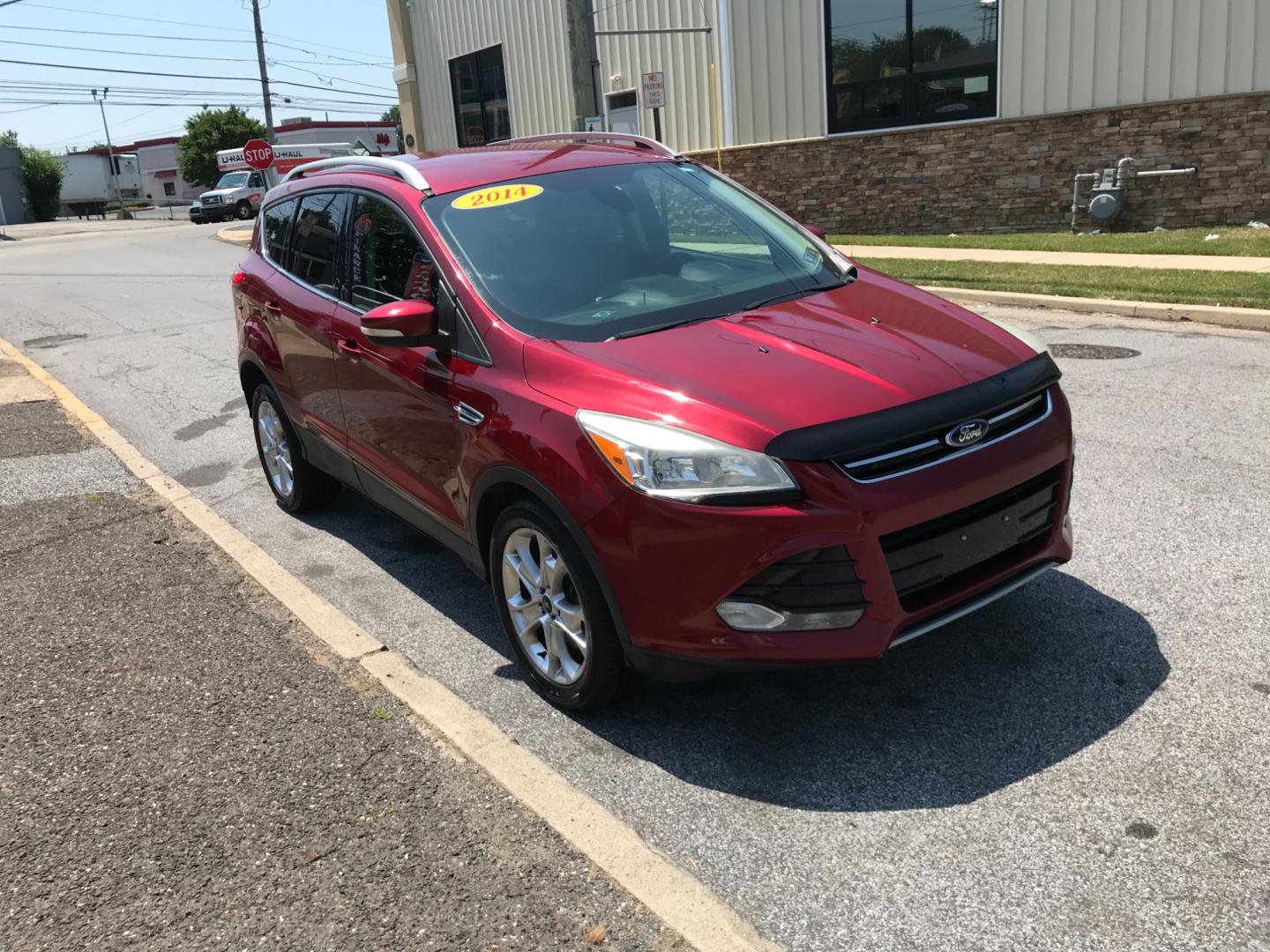 2014 Red /Gray Ford Escape Titanium (1FMCU9J99EU) with an 2.0 V4 engine, Automatic transmission, located at 577 Chester Pike, Prospect Park, PA, 19076, (610) 237-1015, 39.886154, -75.302338 - Photo#3