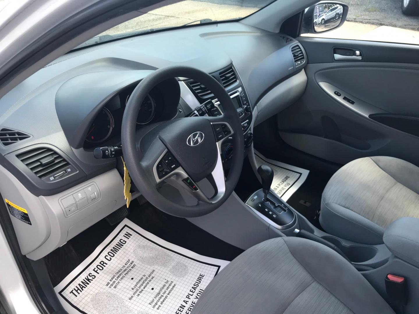 2016 Silver /Gray Hyundai Accent SE (KMHCT4AE2GU) with an 1.6 V4 engine, Automatic transmission, located at 577 Chester Pike, Prospect Park, PA, 19076, (610) 237-1015, 39.886154, -75.302338 - 2016 Hyundai Accent SE: Only 102k miles, great on gas, new PA inspection, runs LIKE NEW! This vehicle comes inspected and has been given a bumper to bumper safety check. It is very clean, reliable, and well maintained. We offer a unique pay plan that is known for being the easiest and fastest fin - Photo#10