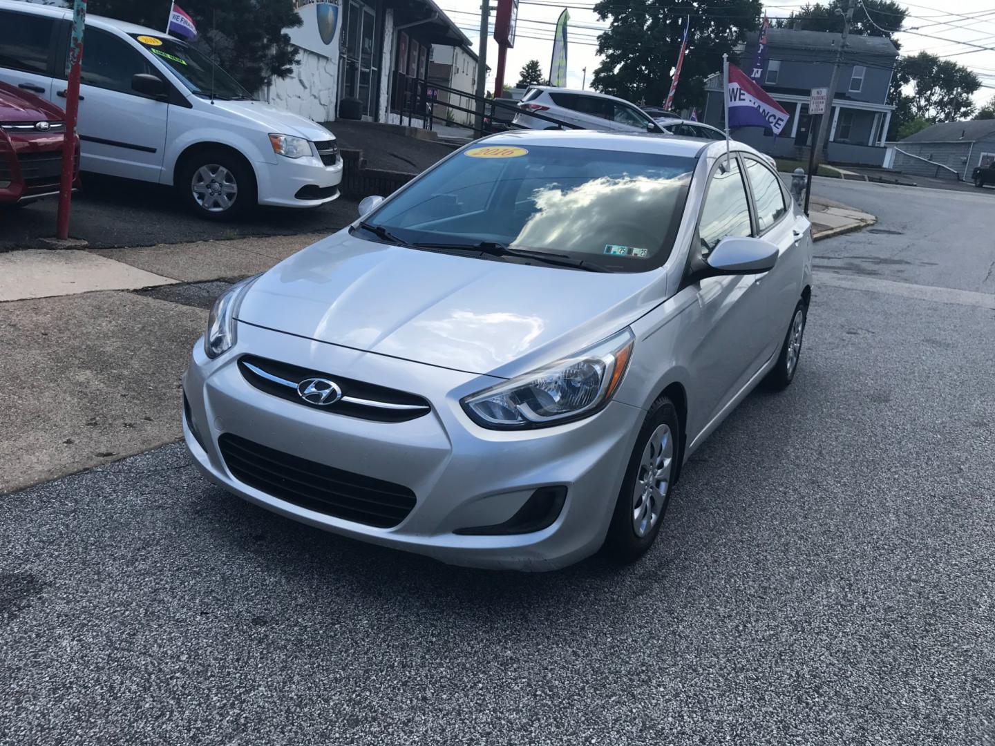 2016 Silver /Gray Hyundai Accent SE (KMHCT4AE2GU) with an 1.6 V4 engine, Automatic transmission, located at 577 Chester Pike, Prospect Park, PA, 19076, (610) 237-1015, 39.886154, -75.302338 - 2016 Hyundai Accent SE: Only 102k miles, great on gas, new PA inspection, runs LIKE NEW! This vehicle comes inspected and has been given a bumper to bumper safety check. It is very clean, reliable, and well maintained. We offer a unique pay plan that is known for being the easiest and fastest fin - Photo#2
