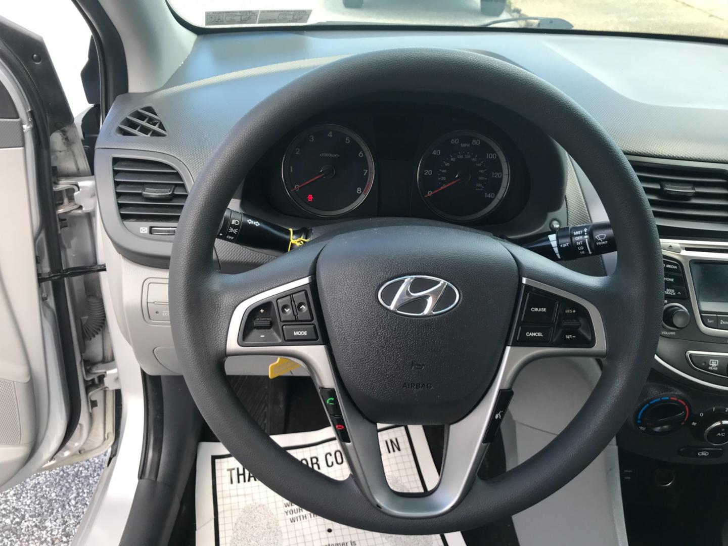 2016 Silver /Gray Hyundai Accent SE (KMHCT4AE2GU) with an 1.6 V4 engine, Automatic transmission, located at 577 Chester Pike, Prospect Park, PA, 19076, (610) 237-1015, 39.886154, -75.302338 - 2016 Hyundai Accent SE: Only 102k miles, great on gas, new PA inspection, runs LIKE NEW! This vehicle comes inspected and has been given a bumper to bumper safety check. It is very clean, reliable, and well maintained. We offer a unique pay plan that is known for being the easiest and fastest fin - Photo#11