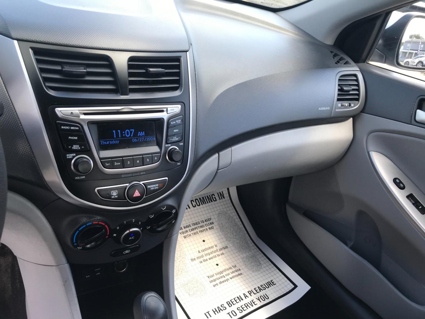 2016 Silver /Gray Hyundai Accent SE (KMHCT4AE2GU) with an 1.6 V4 engine, Automatic transmission, located at 577 Chester Pike, Prospect Park, PA, 19076, (610) 237-1015, 39.886154, -75.302338 - 2016 Hyundai Accent SE: Only 102k miles, great on gas, new PA inspection, runs LIKE NEW! This vehicle comes inspected and has been given a bumper to bumper safety check. It is very clean, reliable, and well maintained. We offer a unique pay plan that is known for being the easiest and fastest fin - Photo#13