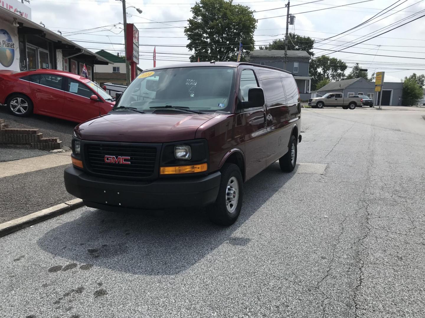 2014 Maroon /Gray GMC Savana 3500 (1GTZ7TCA0E1) with an 4.8 V8 engine, Automatic transmission, located at 577 Chester Pike, Prospect Park, PA, 19076, (610) 237-1015, 39.886154, -75.302338 - 2014 GMC Savana 3500 Cargo Van: partition with door, new PA inspection, power locks and windows, runs LIKE NEW! This vehicle comes inspected and has been given a bumper to bumper safety check. It is very clean, reliable, and well maintained. We offer a unique pay plan that is known for being the - Photo#2