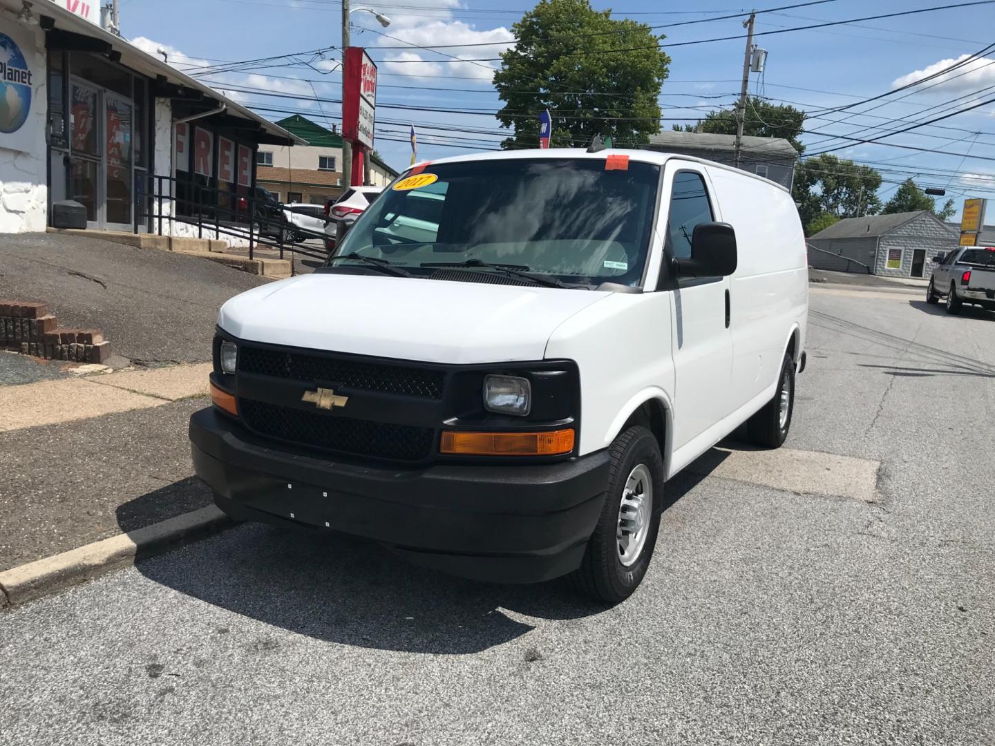 2017 White /Gray Chevrolet Express 2500 (1GCWGAFFXH1) with an 4.8 V8 engine, Automatic transmission, located at 577 Chester Pike, Prospect Park, PA, 19076, (610) 237-1015, 39.886154, -75.302338 - 2017 Chevy Express 2500 Cargo Van: Shelving, nice radio, heavy duty partition, power locks and windows, FLEET MAINTAINED, runs LIKE NEW! This vehicle comes inspected and has been given a bumper to bumper safety check. It is very clean, reliable, and well maintained. We offer a unique pay plan tha - Photo#2