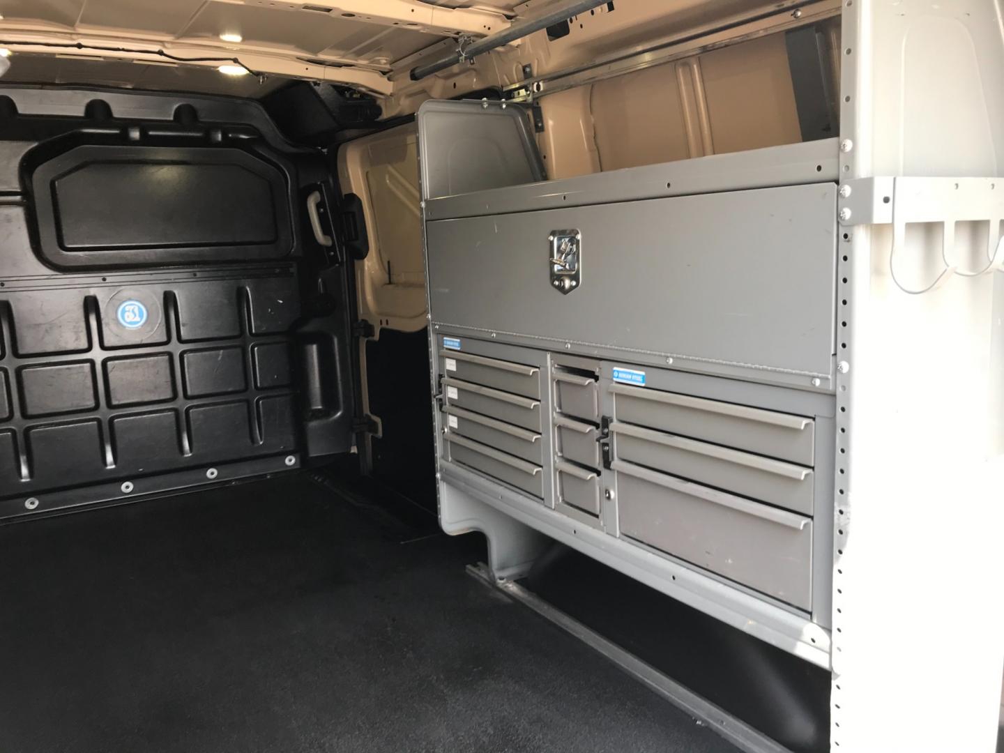 2017 Tan /Gray Ford Transit 150 (1FTYE1YM2HK) with an 3.7 V6 engine, Automatic transmission, located at 577 Chester Pike, Prospect Park, PA, 19076, (610) 237-1015, 39.886154, -75.302338 - 2017 Ford Transit 150 Low Roof: Nice ladder racks that drop down, multiple pieces of shelving, bulkhead, no windows, PA inspection, FLEET MAINTAINED, runs LIKE NEW! This vehicle comes inspected and has been given a bumper to bumper safety check. It is very clean, reliable, and well maintained. We - Photo#19