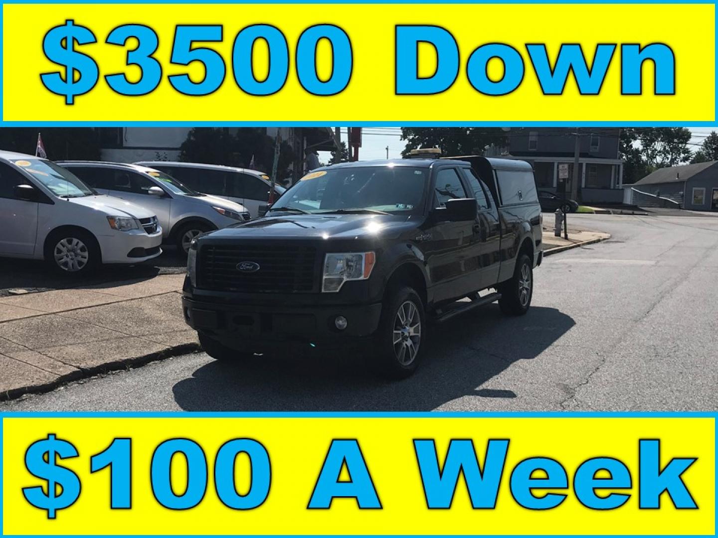 2014 /Black Ford F-150 STX SuperCab 6.5-ft. Bed 4WD (1FTEX1EM8EK) with an 3.7L V6 DOHC 24V engine, 6-Speed Automatic transmission, located at 577 Chester Pike, Prospect Park, PA, 19076, (610) 237-1015, 39.886154, -75.302338 - 2014 Ford F150 STX: Extended cab (3-door), 4x4, bed cap with side access, trailer hitch, new PA inspection, runs LIKE NEW! This vehicle comes inspected and has been given a bumper to bumper safety check. It is very clean, reliable, and well maintained. We offer a unique pay plan that is known for - Photo#0