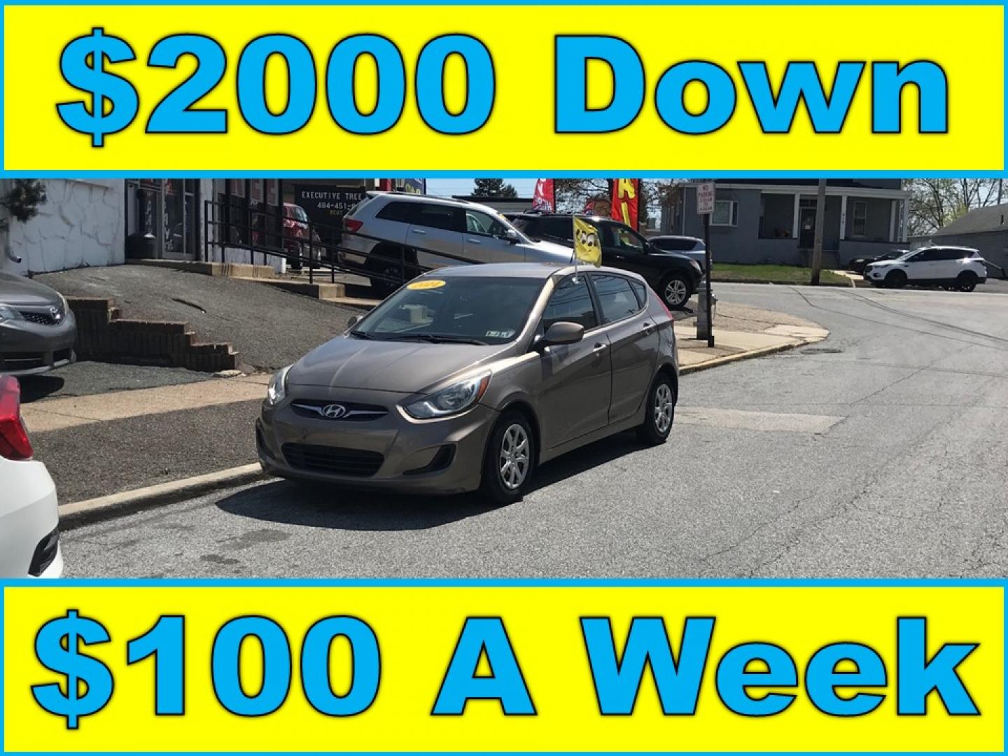 2014 Gold /Tan Hyundai Accent GS 5-Door (KMHCT5AE9EU) with an 1.6L L4 DOHC 16V engine, Automatic transmission, located at 577 Chester Pike, Prospect Park, PA, 19076, (610) 237-1015, 39.886154, -75.302338 - 2014 Hyundai Accent GS: Only 95k miles, new PA inspection, great on gas, runs EXCELLENT! This vehicle comes inspected and has been given a bumper to bumper safety check. It is very clean, reliable, and well maintained. We offer a unique pay plan that is known for being the easiest and fastest fin - Photo#0
