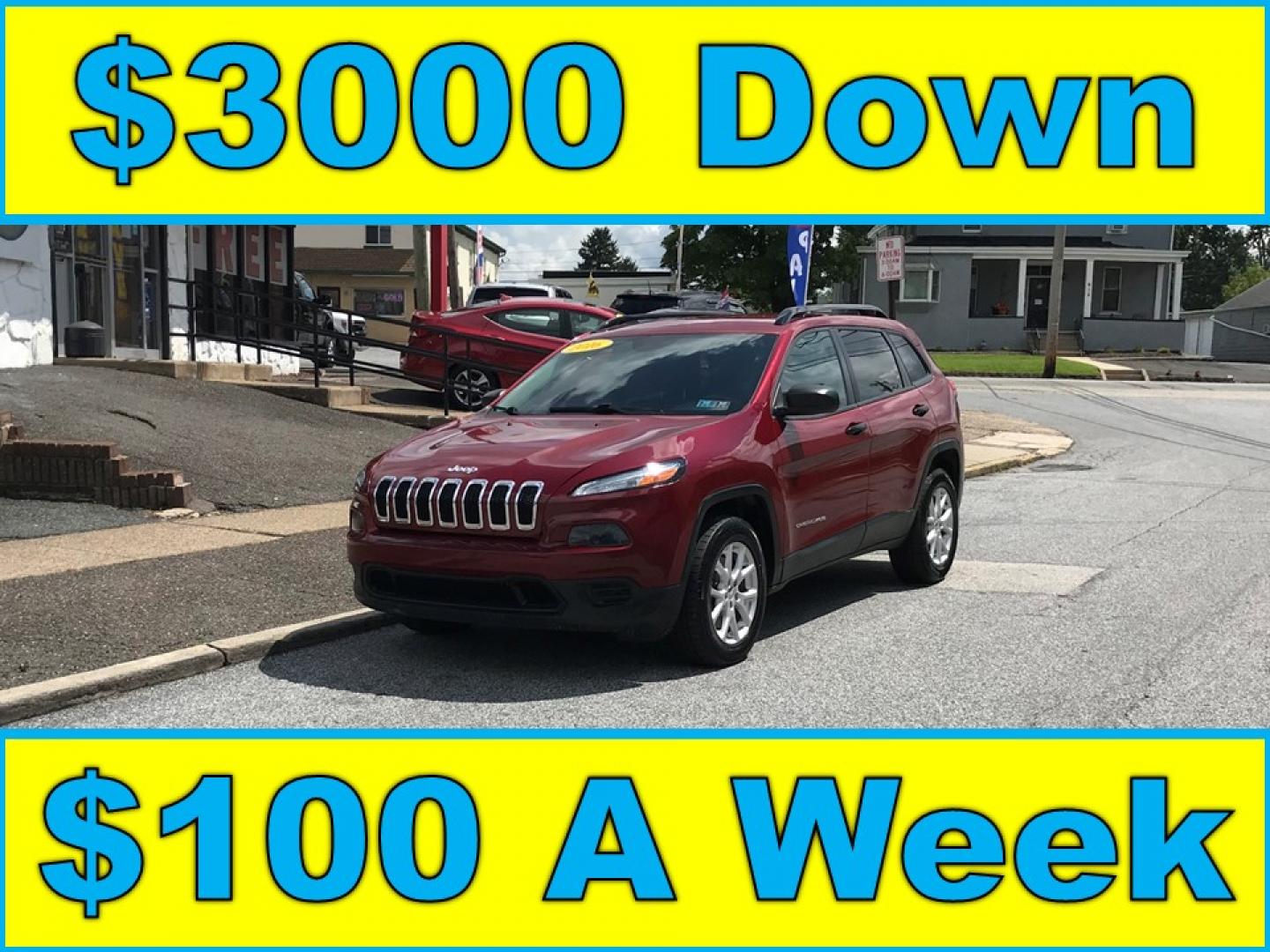 2016 Maroon /Gray Jeep Cherokee Sport 4WD (1C4PJMAB1GW) with an 2.4L L4 DOHC 16V engine, 9A transmission, located at 577 Chester Pike, Prospect Park, PA, 19076, (610) 237-1015, 39.886154, -75.302338 - Photo#0