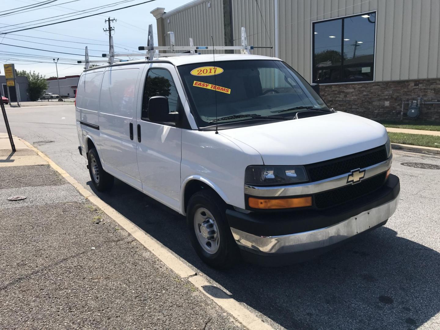2017 White /Gray Chevrolet Express 2500 Cargo (1GCWGAFF8H1) with an 4.8L V8 FFV engine, 6A transmission, located at 577 Chester Pike, Prospect Park, PA, 19076, (610) 237-1015, 39.886154, -75.302338 - 2017 Chevy Express 2500 Cargo Van: Ladder racks, shelving, no windows, new PA inspection, FLEET MAINTAINED, runs LIKE NEW! This vehicle comes inspected and has been given a bumper to bumper safety check. It is very clean, reliable, and well maintained. We offer a unique pay plan that is known for - Photo#3