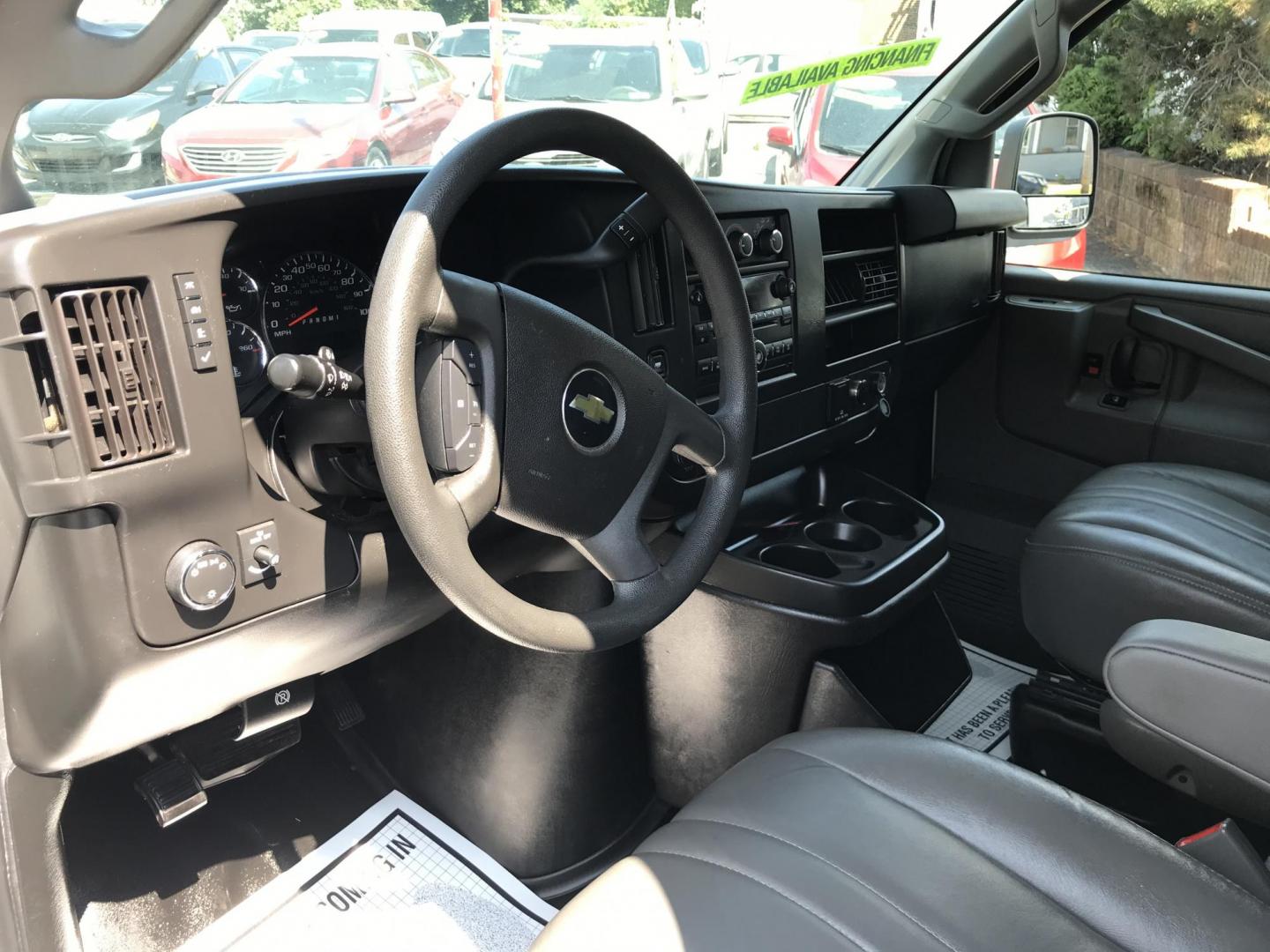 2017 White /Gray Chevrolet Express 2500 Cargo (1GCWGAFF7H1) with an 4.8L V8 FFV engine, 6A transmission, located at 577 Chester Pike, Prospect Park, PA, 19076, (610) 237-1015, 39.886154, -75.302338 - 2017 Chevrolet Express 2500 Cargo Van: Ladder racks, shelving, backup camera, partition, new PA inspection, FLEET MAINTAINED, runs LIKE NEW! This vehicle comes inspected and has been given a bumper to bumper safety check. It is very clean, reliable, and well maintained. We offer a unique pay plan - Photo#11