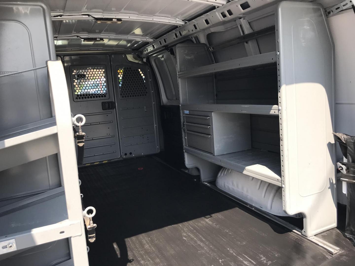 2017 White /Gray Chevrolet Express 2500 Cargo (1GCWGAFF7H1) with an 4.8L V8 FFV engine, 6A transmission, located at 577 Chester Pike, Prospect Park, PA, 19076, (610) 237-1015, 39.886154, -75.302338 - 2017 Chevrolet Express 2500 Cargo Van: Ladder racks, shelving, backup camera, partition, new PA inspection, FLEET MAINTAINED, runs LIKE NEW! This vehicle comes inspected and has been given a bumper to bumper safety check. It is very clean, reliable, and well maintained. We offer a unique pay plan - Photo#18